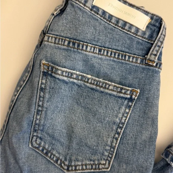 Jonathan Simkhai Laurel Canyon High Rise Cropped Ankle Boot Jeans Size 24